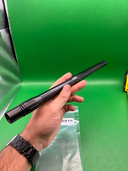 Parabolic 14" .680 Black Autococker Barrel - used paintball barrel - black