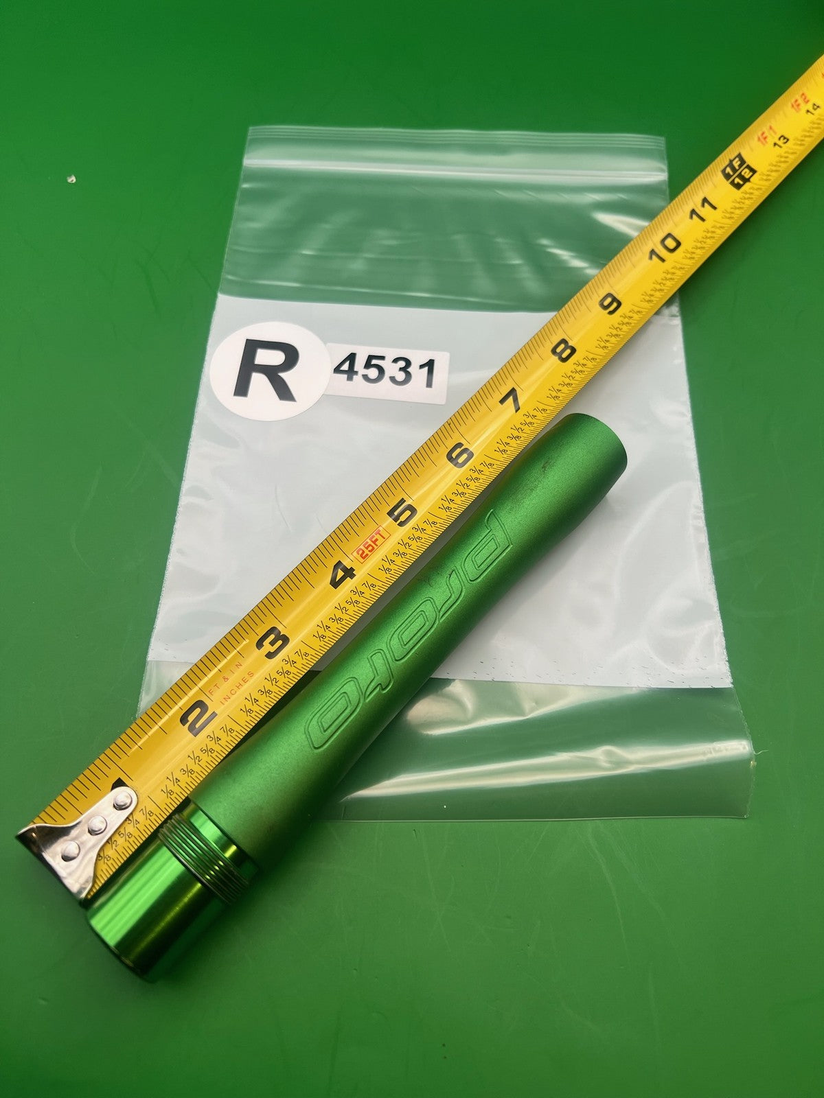 Dye Proto UL Barrel Back Green 686 Bore Autococker AC Thread 8in