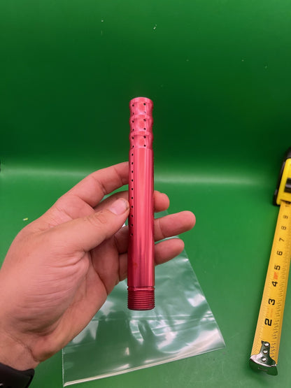 Red CP Barrel Tip - used paintball barrel tip - red anno