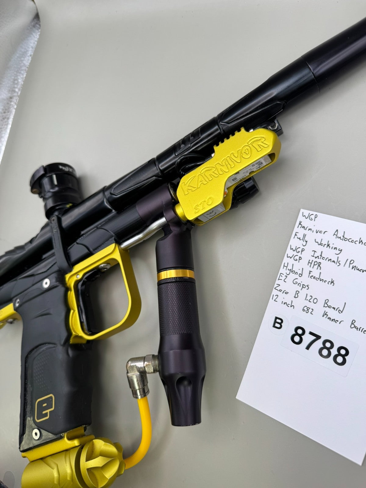 WGP Karnivor Autococker - Black/Yellow - Paintball Marker Fully Working
