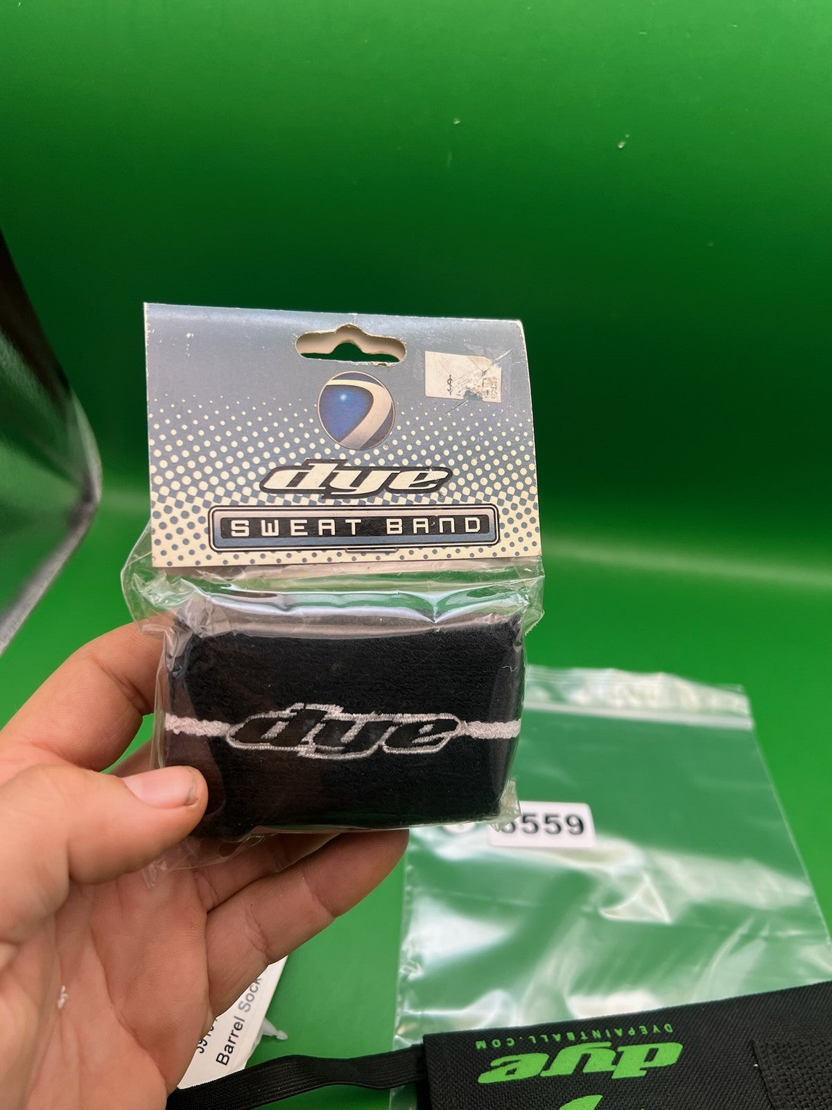 Dye Barrel Sock OG Lime + Sweat Band + Wrist Band Black Bundle