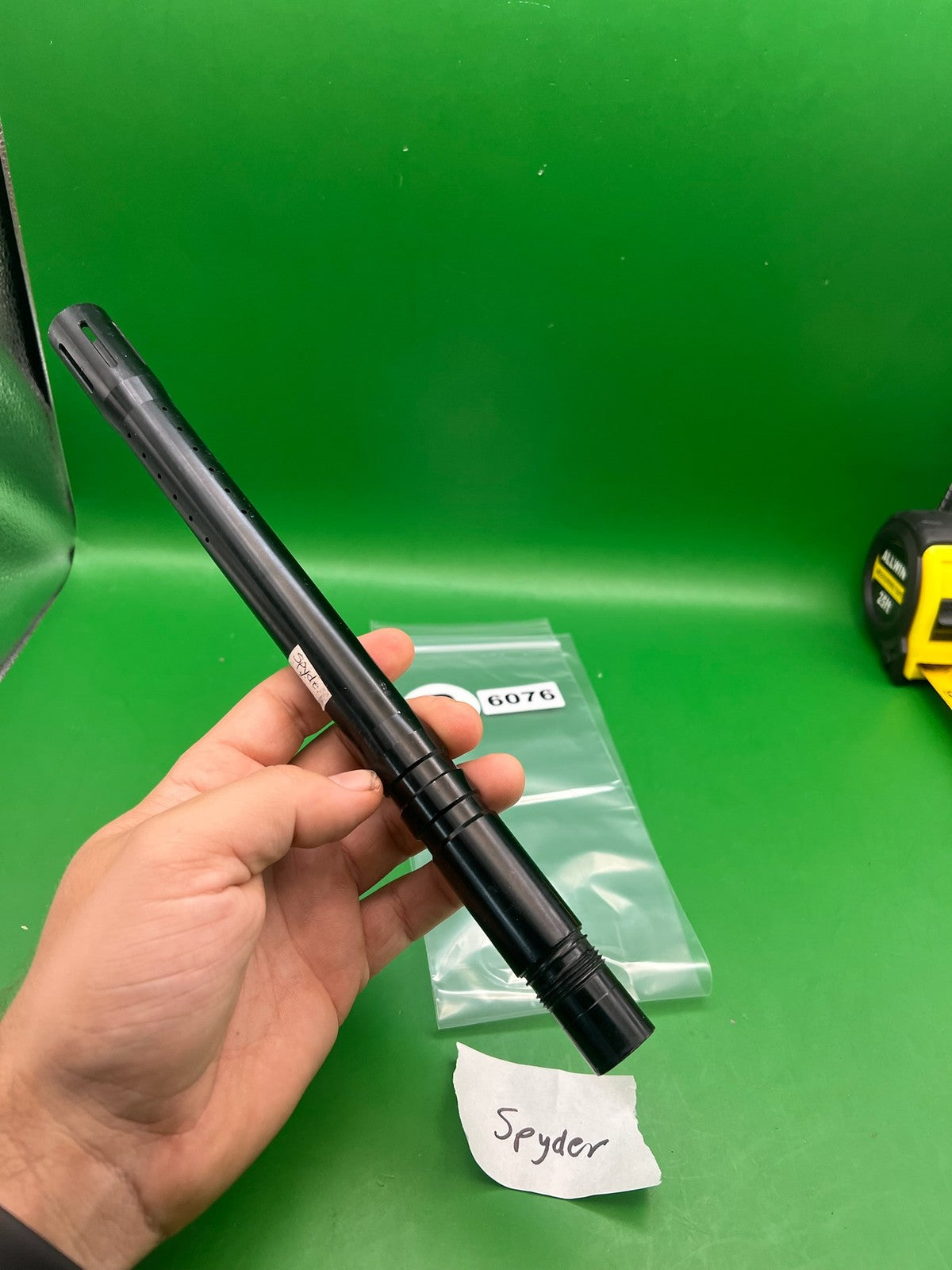 Spyder Paintball Barrel 12" .069 Black One Piece - used paintball barrel - black