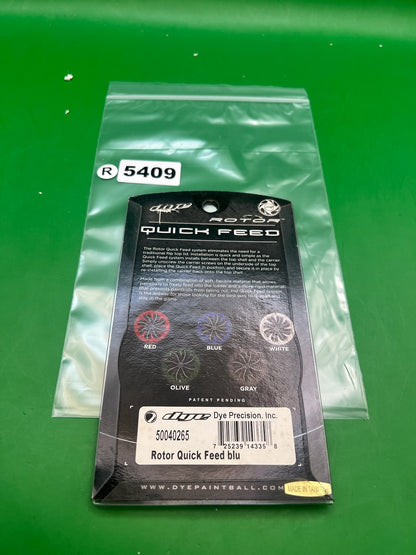 Dye Rotor Quick Feed Speed Feed Lid Blue Hopper Loader Speedfeed