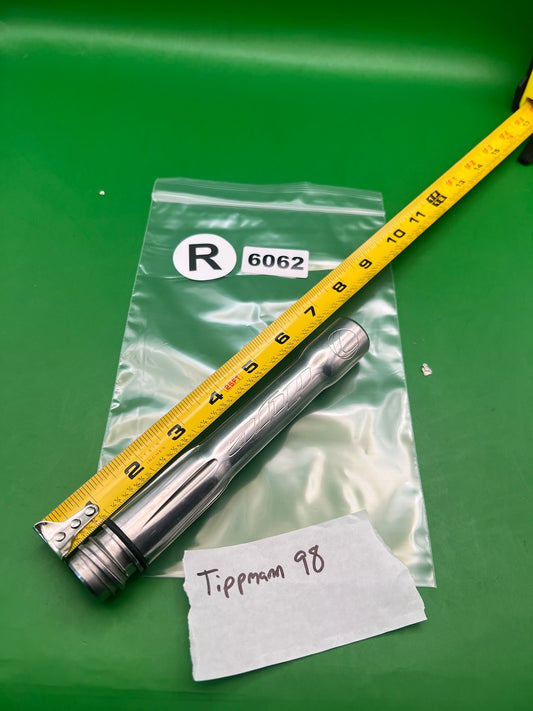 Dye Ultralight Barrel Back Tippmann 98 8" Polished - used paintball barrel back - polished silver