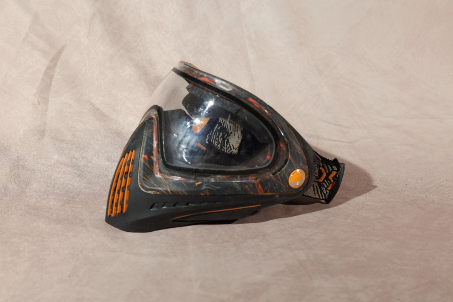 Dye I4 Paintball Mask Goggle Black Orange Thermal Lens Full Face Protection