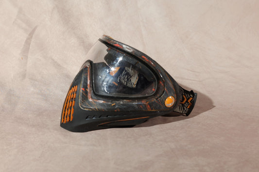 Dye I4 Paintball Mask Goggle Black Orange Thermal Lens Full Face Protection