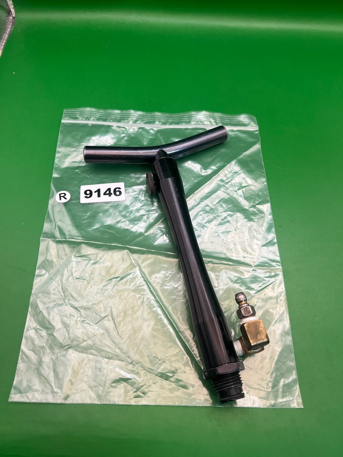 Gas Through Adjustable Paintball Stock Black T-Handle CO2 HPA Pump