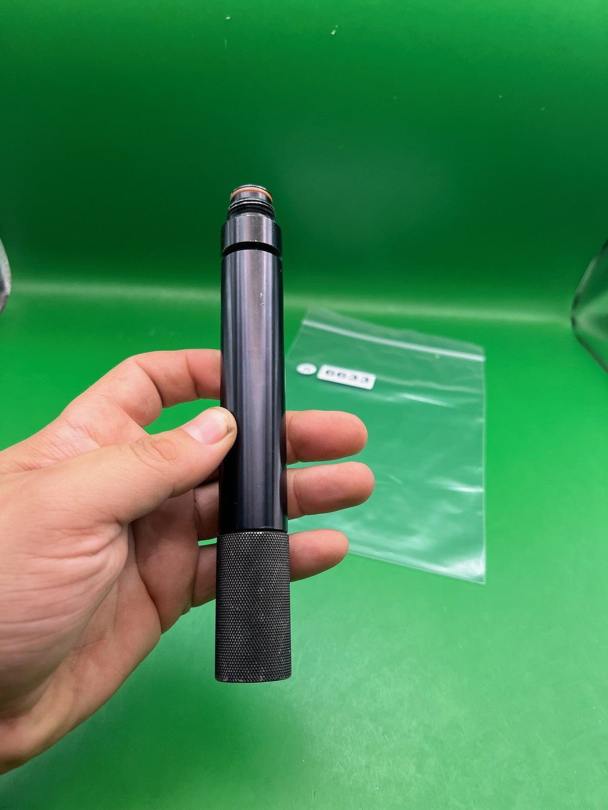 12 Gram Stock Quick Adapter - used paintball 12 gram co2 adapter - black