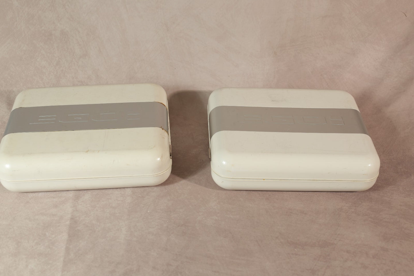 Ego Sunglasses Cases Lot of 2 White Hard Shell Clamshell Eyewear Storage