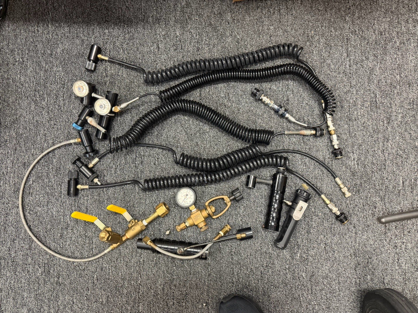 Lot Of Remote Lines And Regulators For Paintball Markers