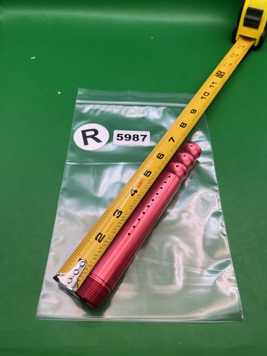 Red CP Barrel Tip - used paintball barrel tip - red anno