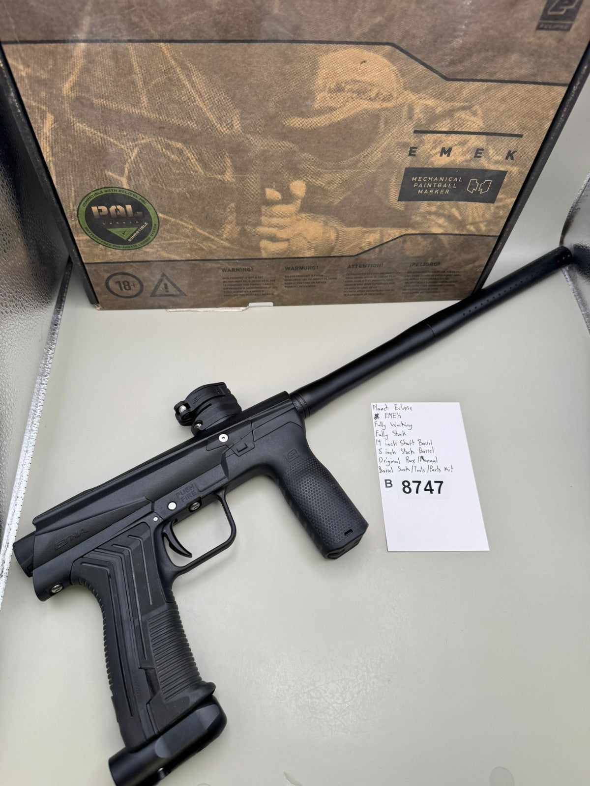 Planet Eclipse EMEK - Paintball Marker Fully Working