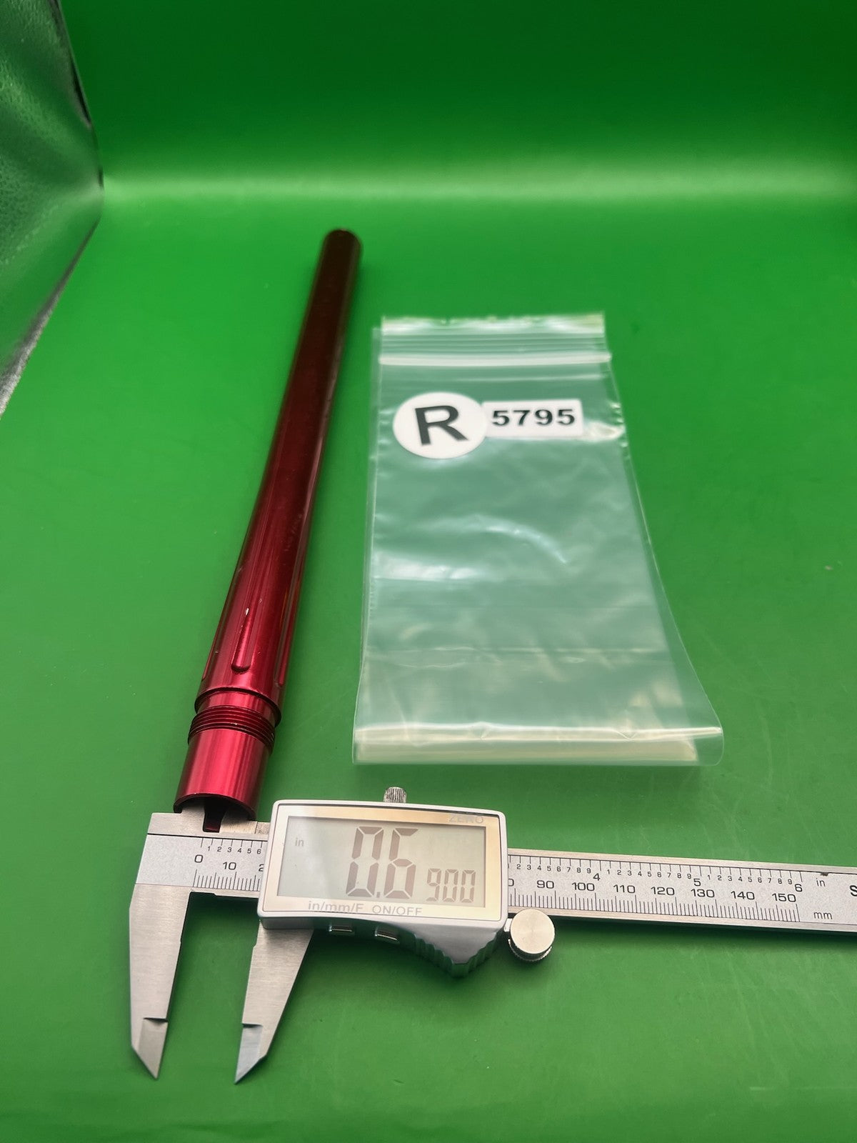 Stock Autococker 14" .690 Red - used paintball barrel - red anno