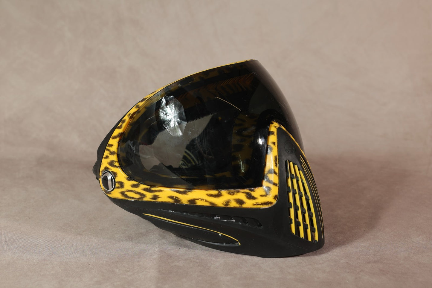 Dye i4 Paintball Mask Cheetah Leopard Print Yellow Black With Storage Bag