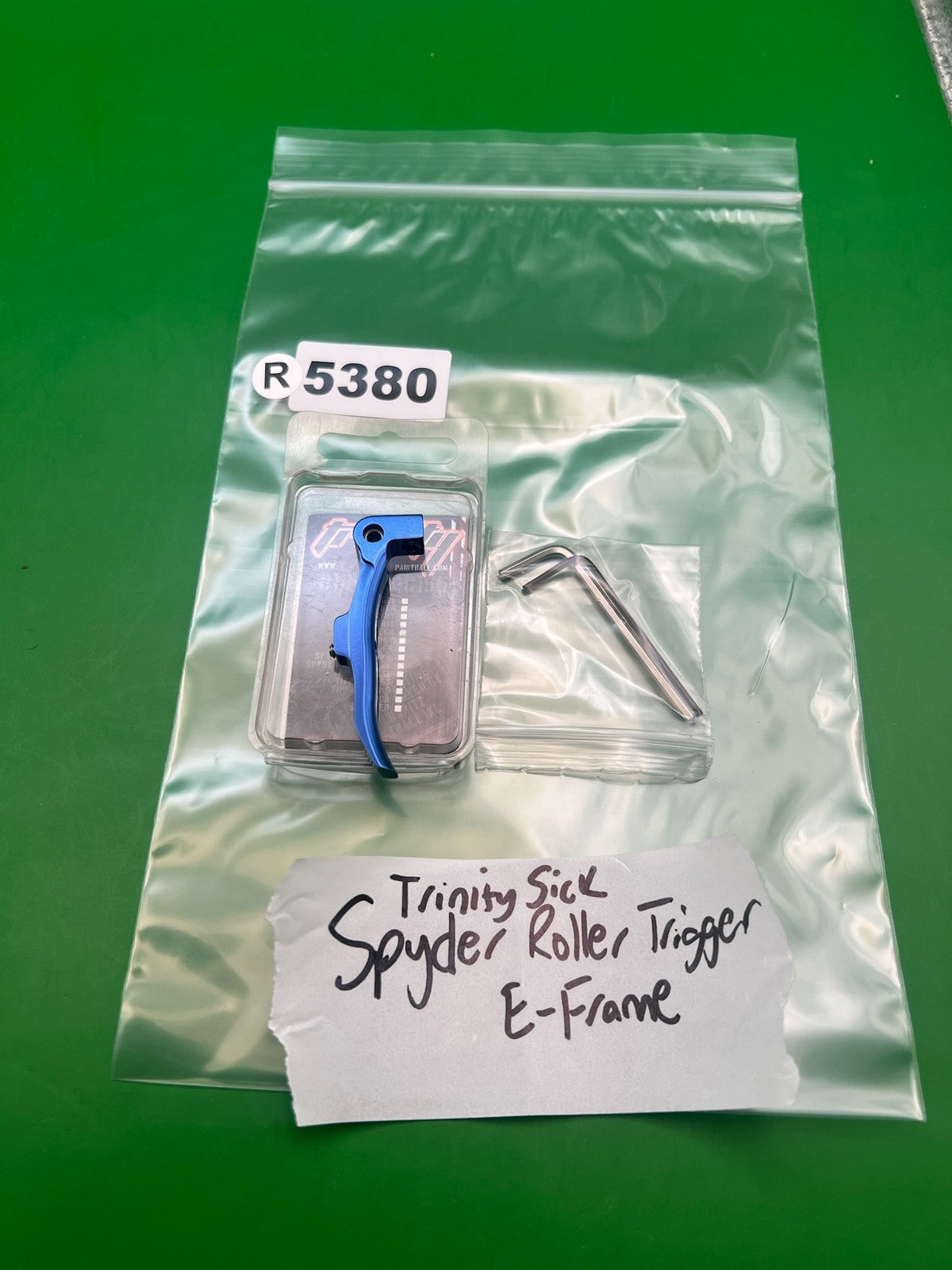 Trinity Sick Spyder Roller Trigger E-Frame Blue Anodized Aluminum