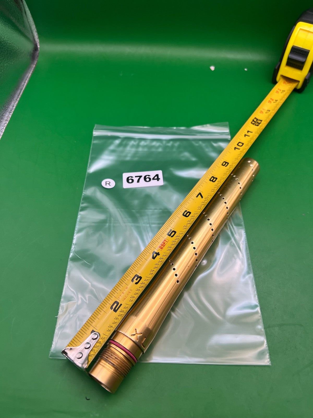Smart parts Gold Freak XL Tip - used paintball barrel tip - gold anno