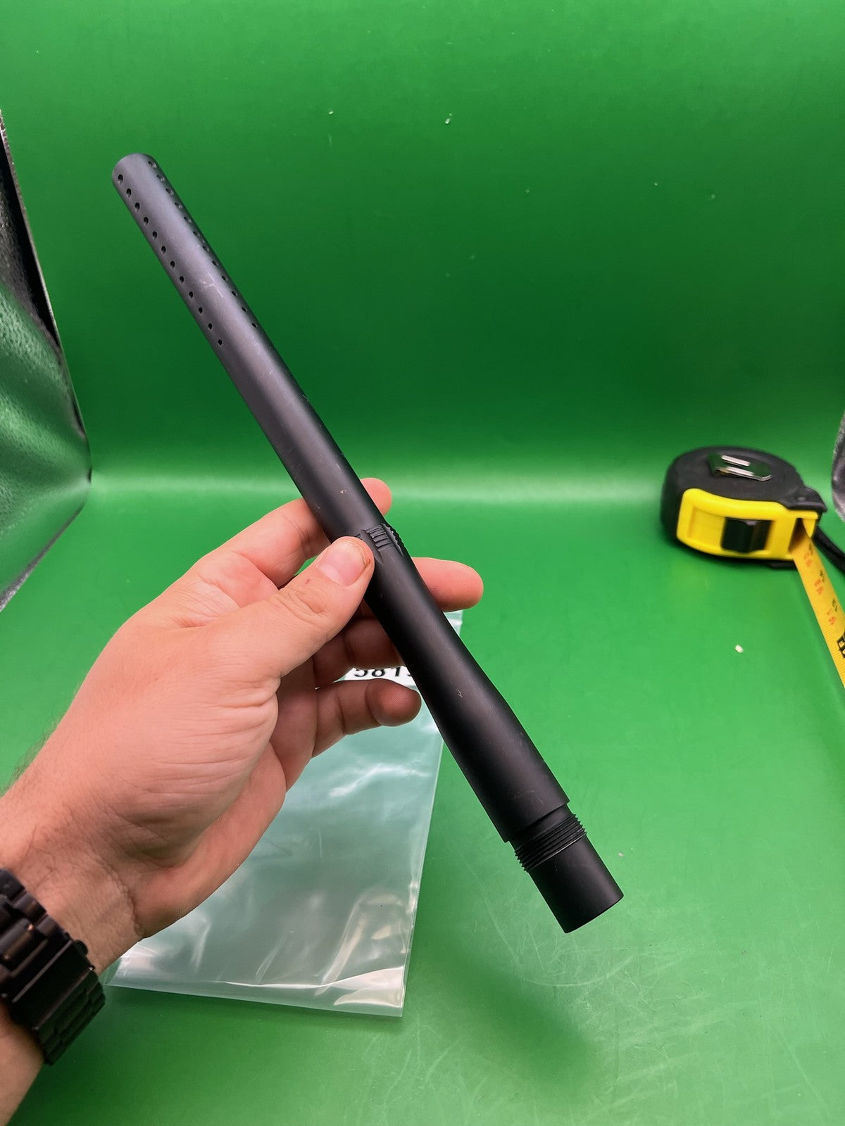 Autococker CP Custom Products One Piece Barrel 14" Black - used paintball barrel - black