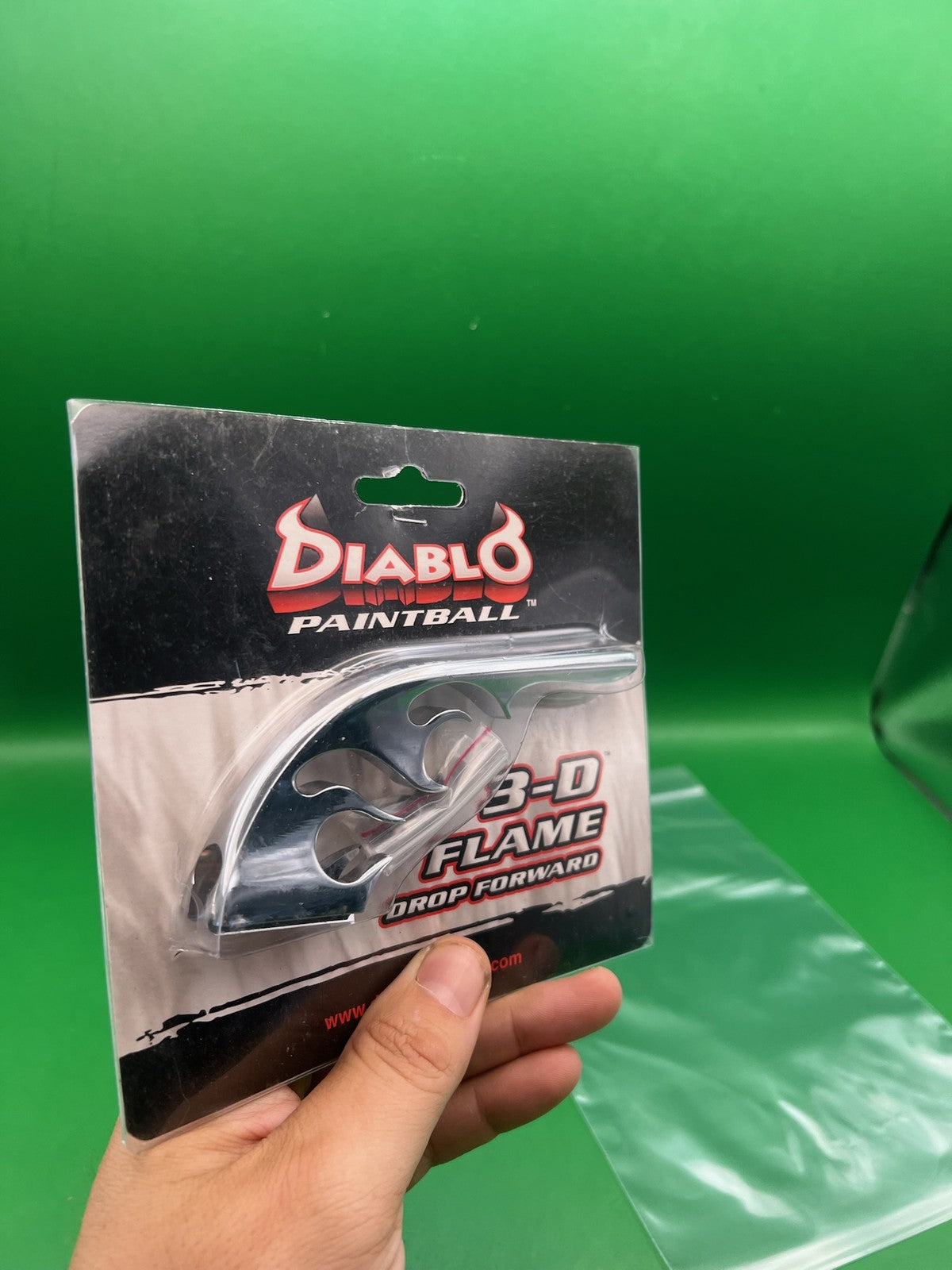 Diablo Paintball 3-D Flame Drop Forward Chrome