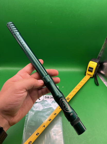 CP Custom Products Two Piece Barrel 14" .689 Dark Green - used paintball barrel (two-piece) - dark green