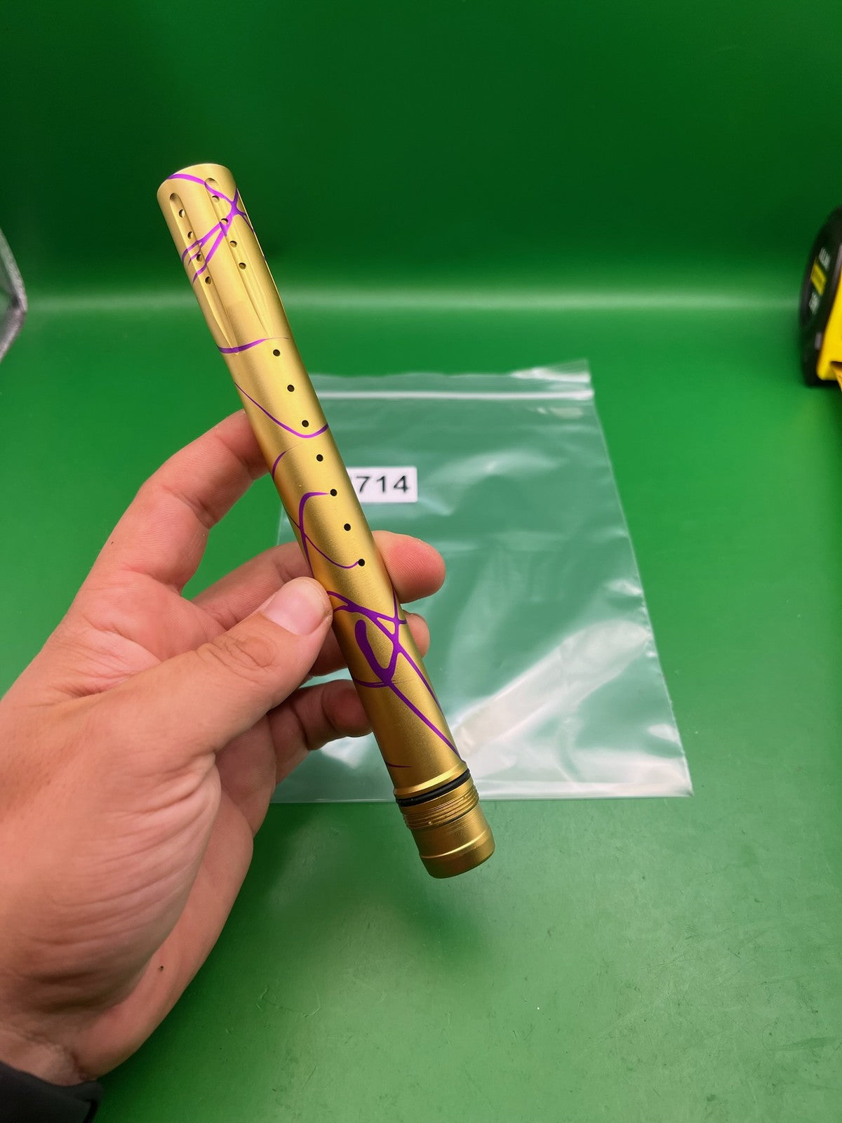 Dye Ultralite UL 14" Front Barrel Tip Gold Purple Splash UL ULS GEO EGO LUXE