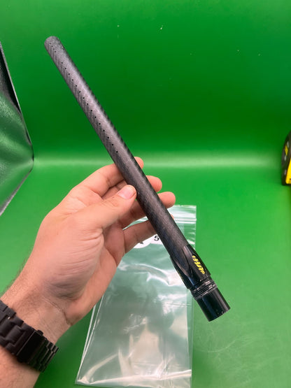 Autococker Stiffi Carbon Fiber Barrel Back 12" .689 Black - used paintball barrel back - black