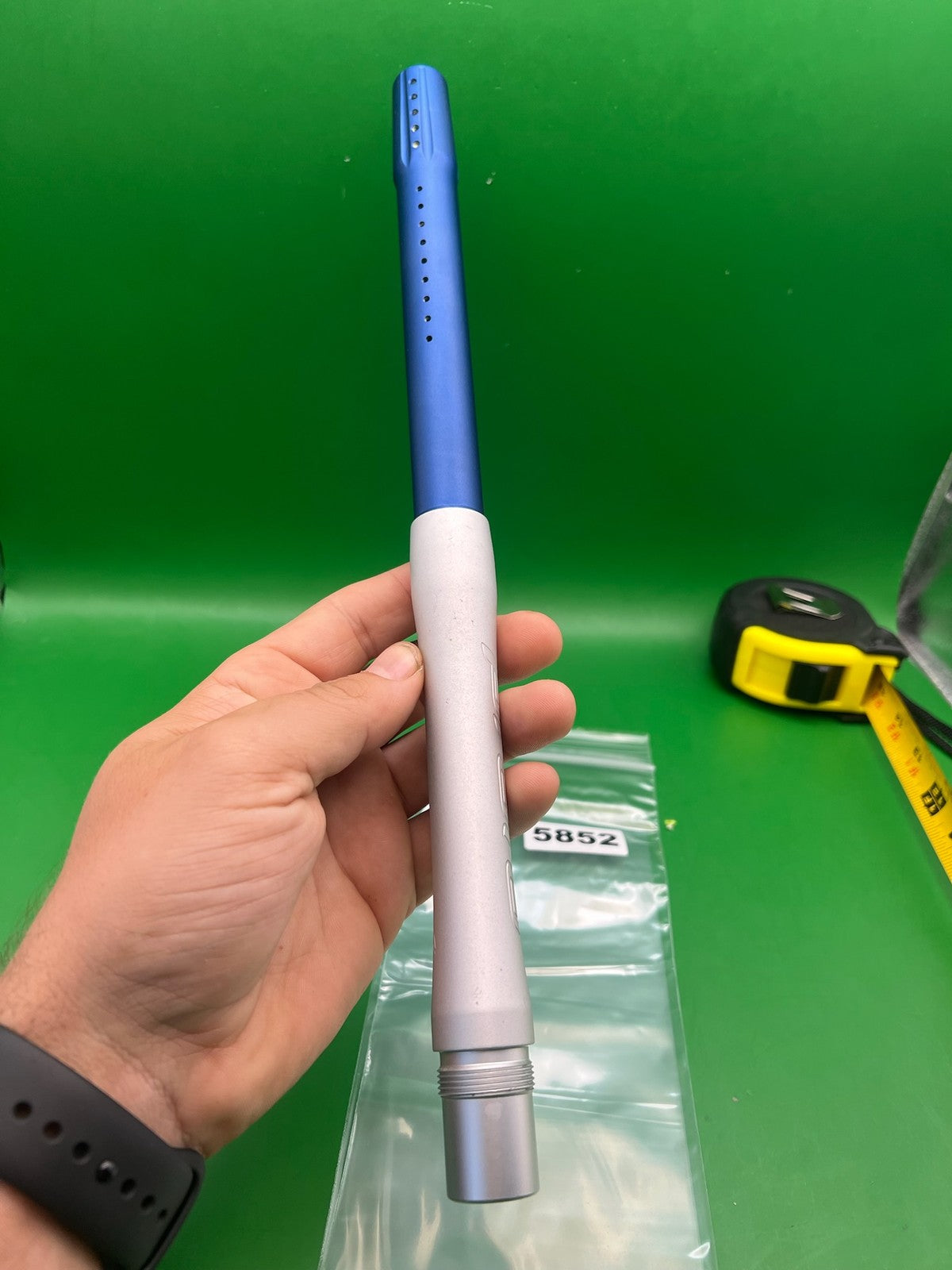 Proto Two Piece Barrel 14" .686 Blue Silver - used paintball barrel (two-piece set) - blue/silver