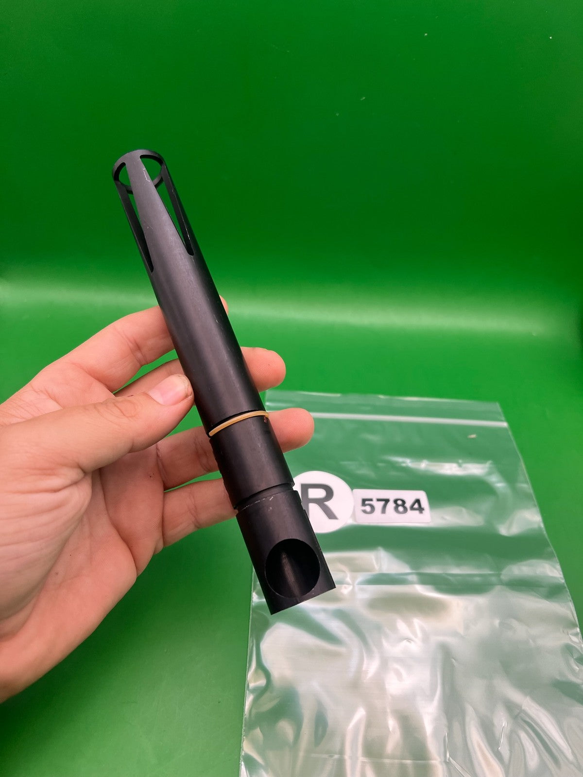 Crown Tip Automag Barrel 12" .689 Black - used paintball barrel - black