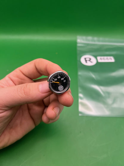 Evil Paintball Mini Pressure Gauge 0-600 PSI Chrome Black Face Low Pressure