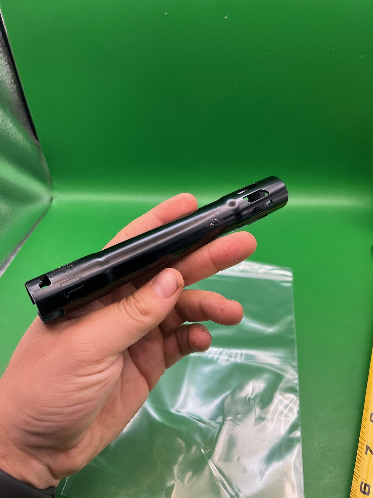 Acculock Barrel Gloss Black - used paintball barrel back - black