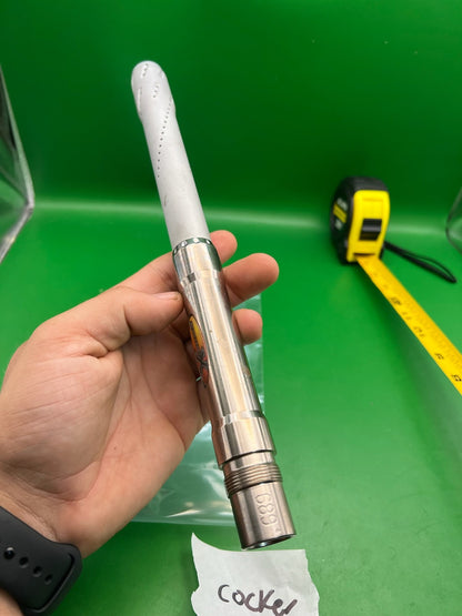 System X 12" Barrel Autococker Thread White Silver .689 Bore