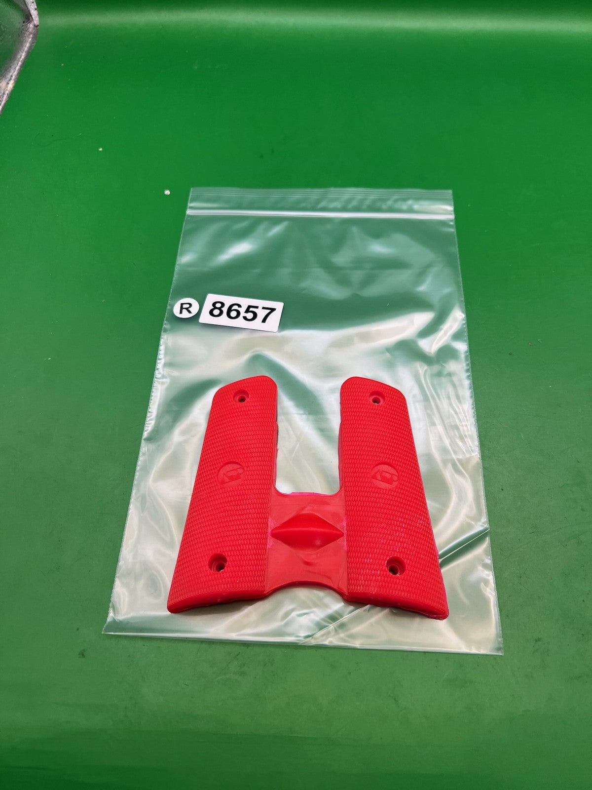 PTP 1911/45 Style Split Grip Panels Red Rubber Paintball Marker Grips