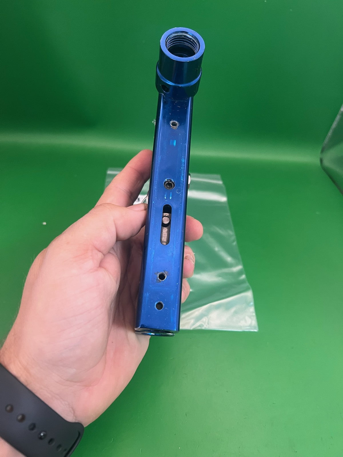 WGP Autococker Cold Fusion Milled Body Blue Ano Custom Engraved