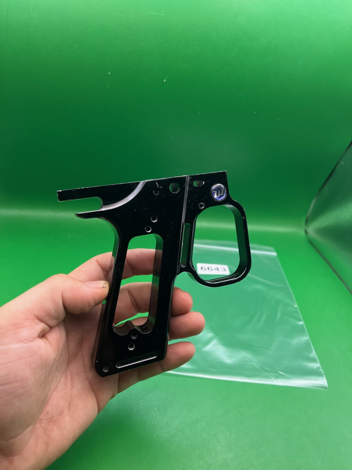 Autococker Hinge Frame - used paintball grip frame - black