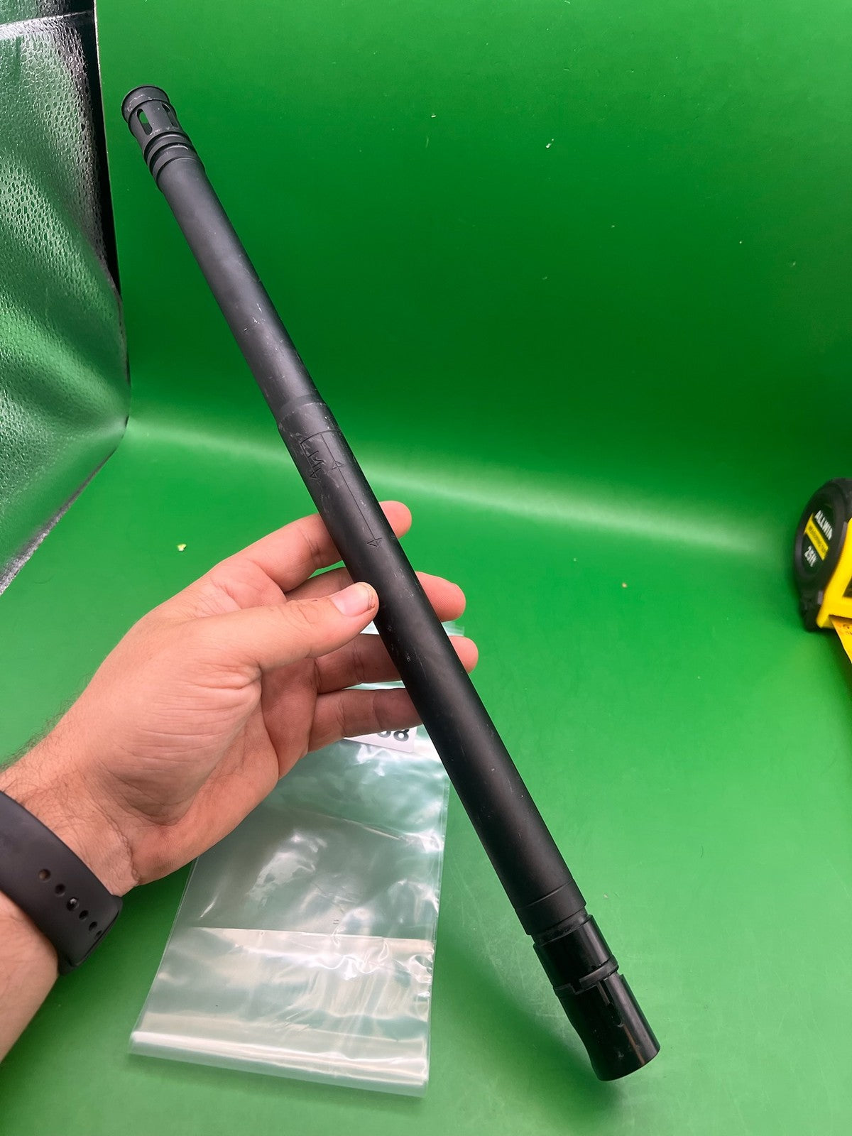 18 Inch Automag Barrel - used paintball barrel - black