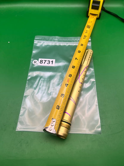 Dye Ultralite UL 14" Barrel Tip Gold/Purple Splash Dust Anodized Front