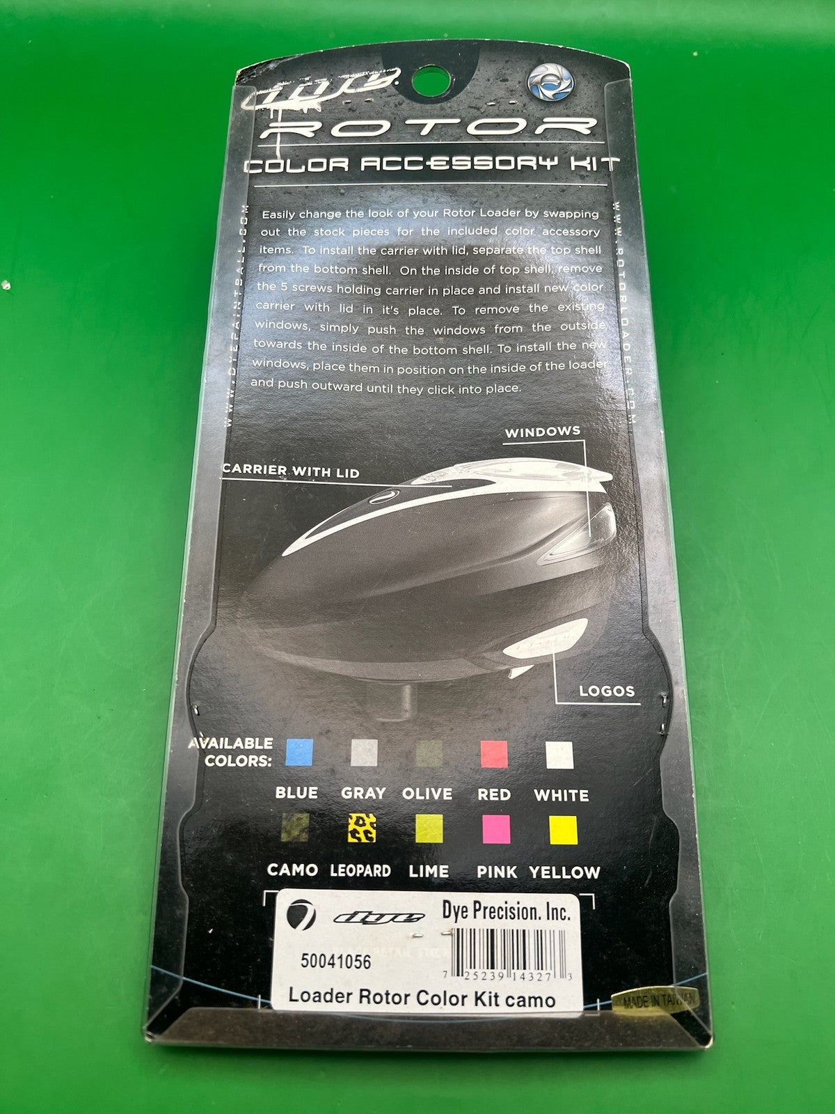 Dye Rotor Loader Color Accessory Kit Camo Carrier Lid Windows Logos