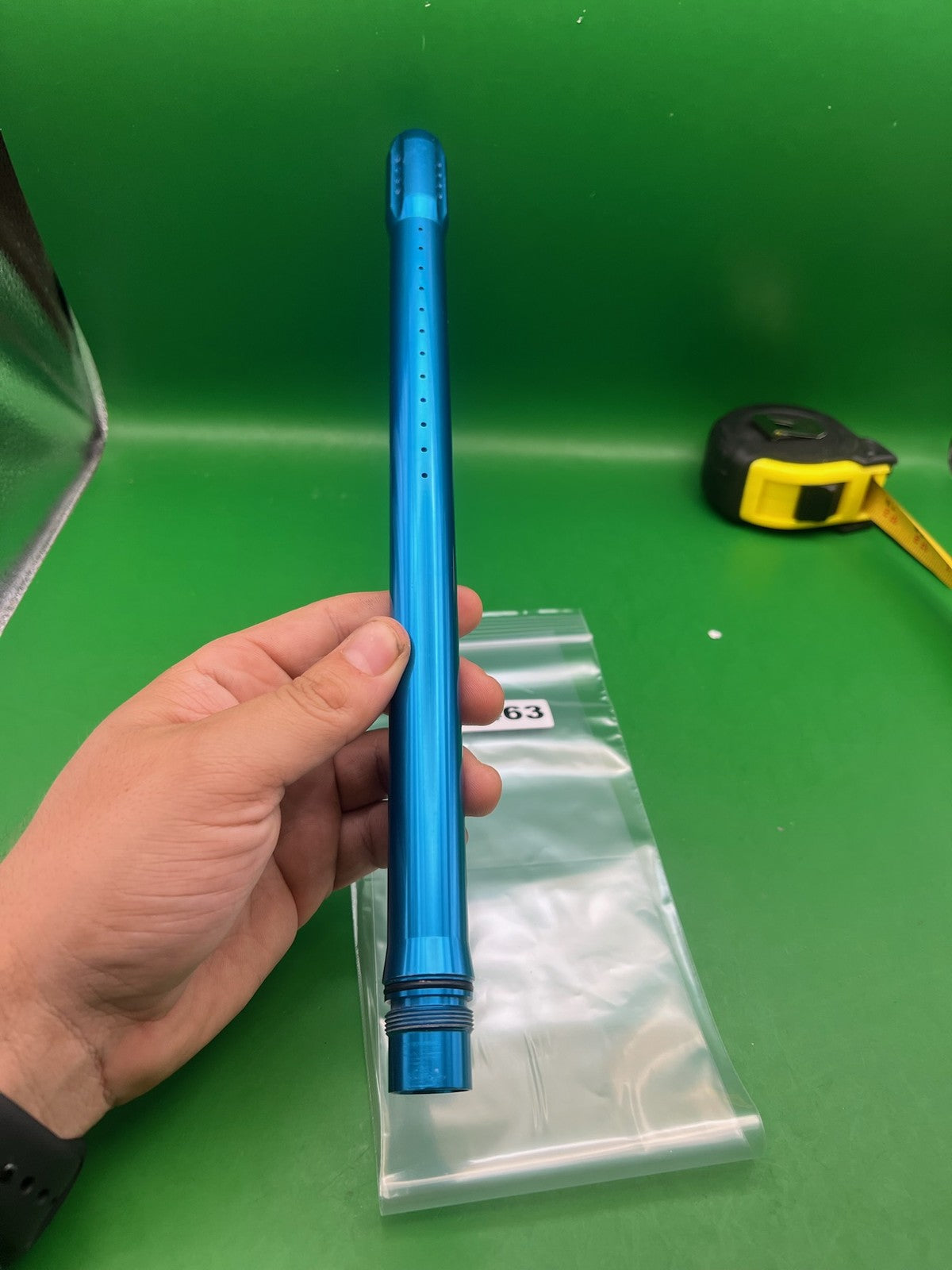 Blue Empire Barrel Tip - used paintball barrel tip - blue anno