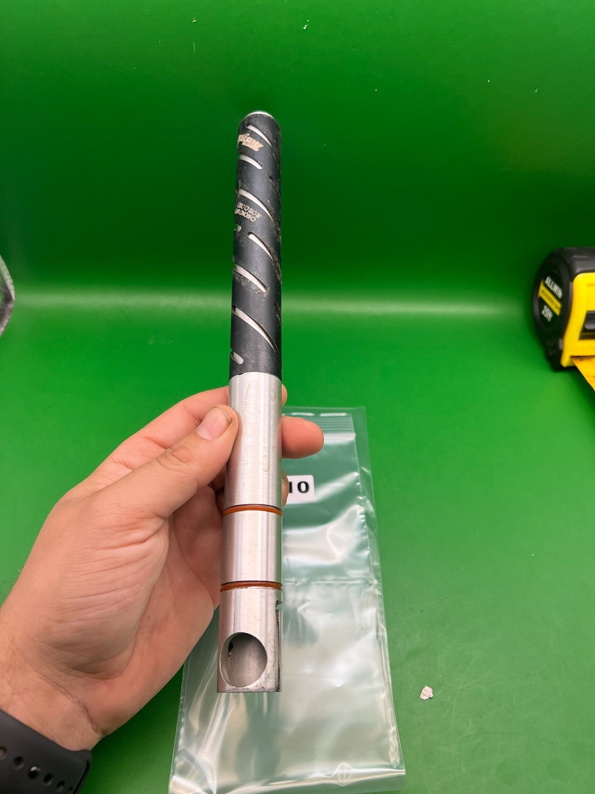 Adjustable Port AGD Barrel .688 Bore - used paintball barrel - black/silver