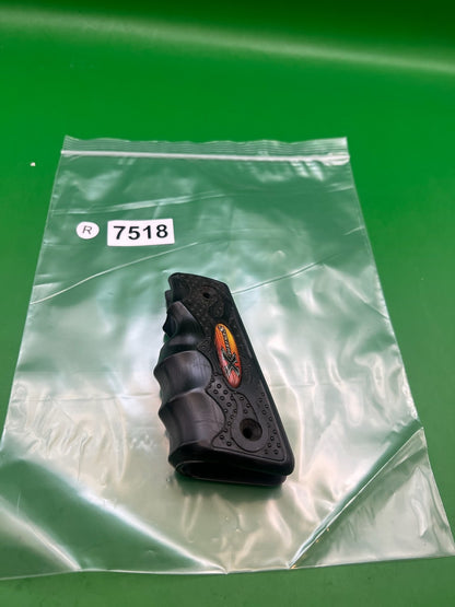 System X 1911/45 Style Paintball Marker Grips Black Rubber Panels