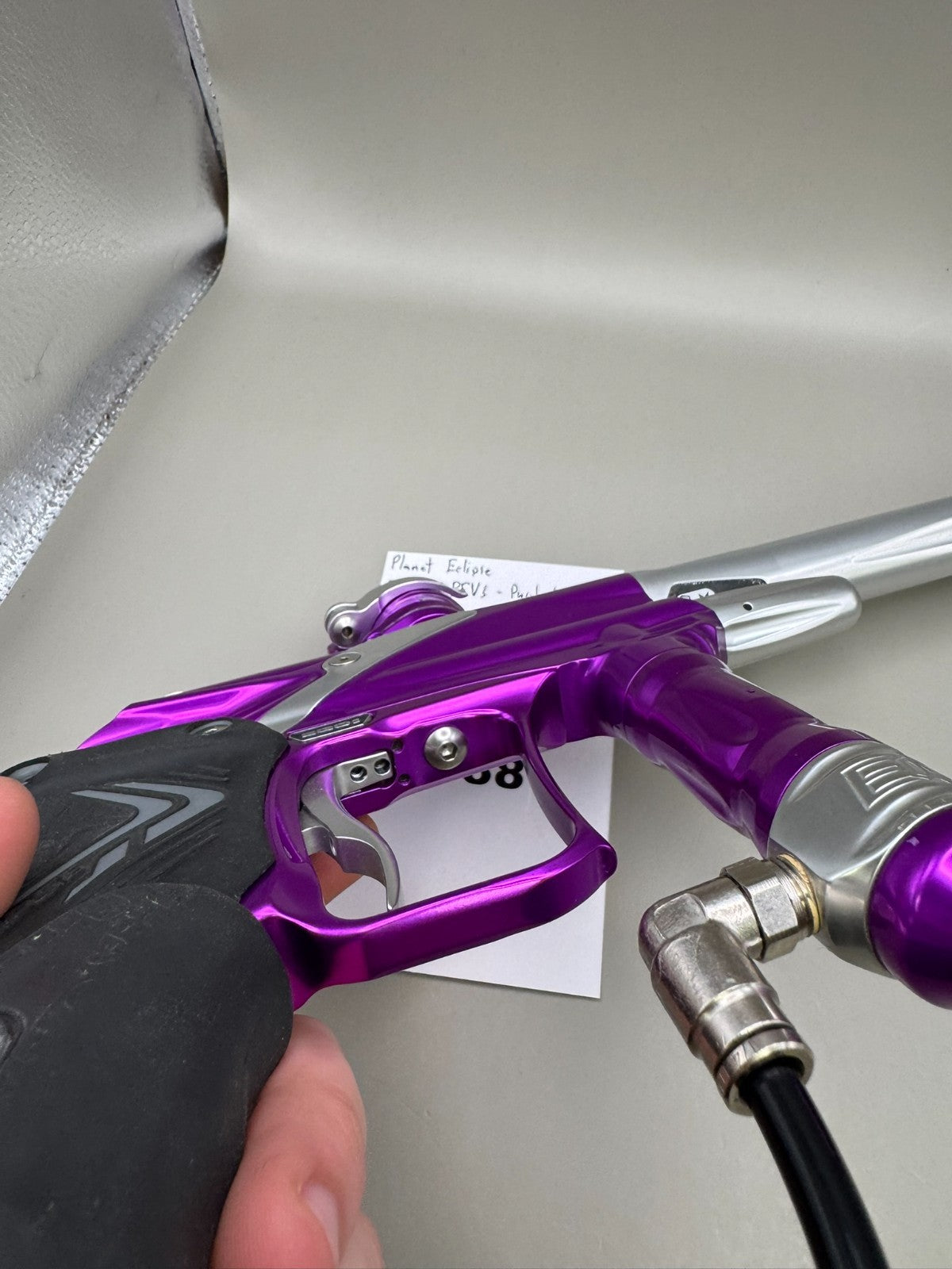 Planet Eclipse Ego 8 PEV's - Purple/Silver - Paintball Marker Fully Working