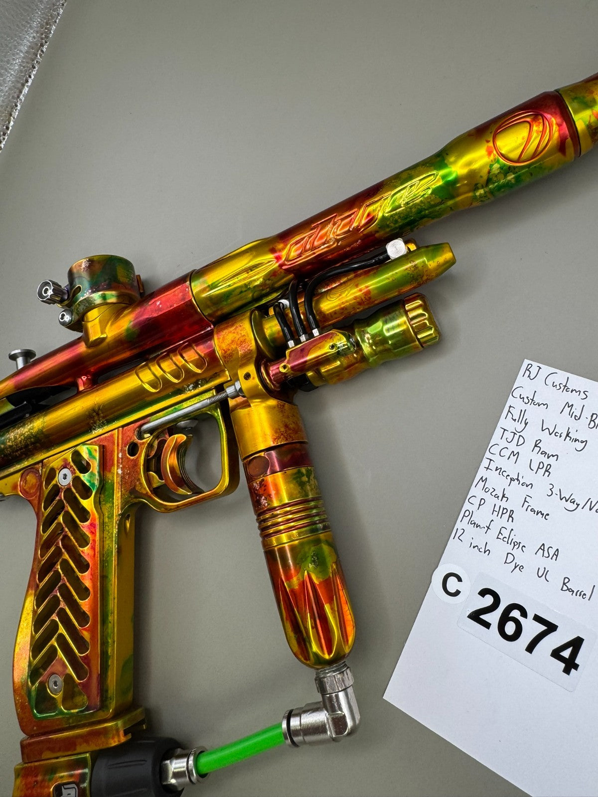 RJ Customs Custom Mid-Block Autococker - Paintball Marker Fully Working