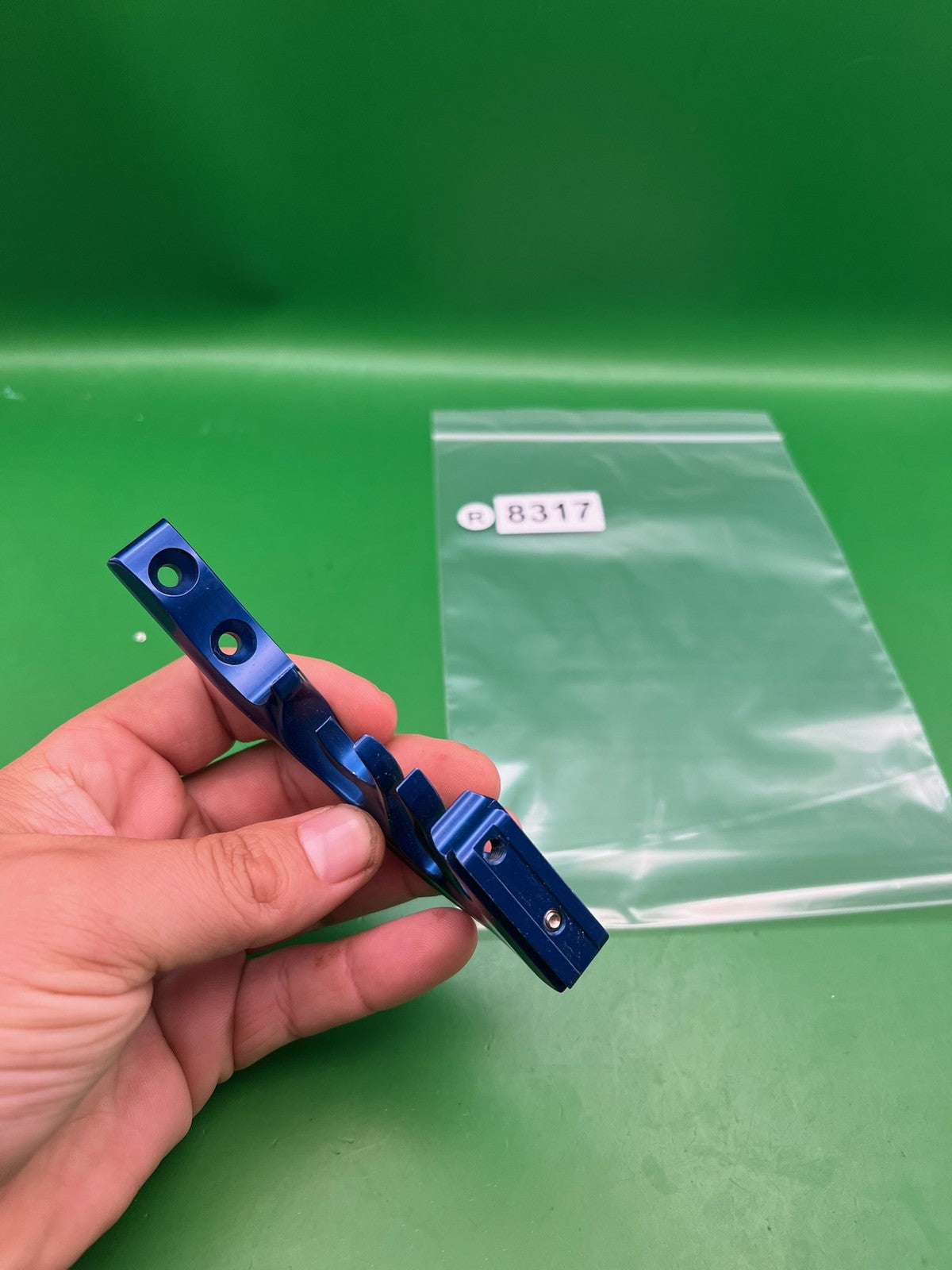 CP Custom Products Flame Drop Forward Blue Anodized Paintball ASA