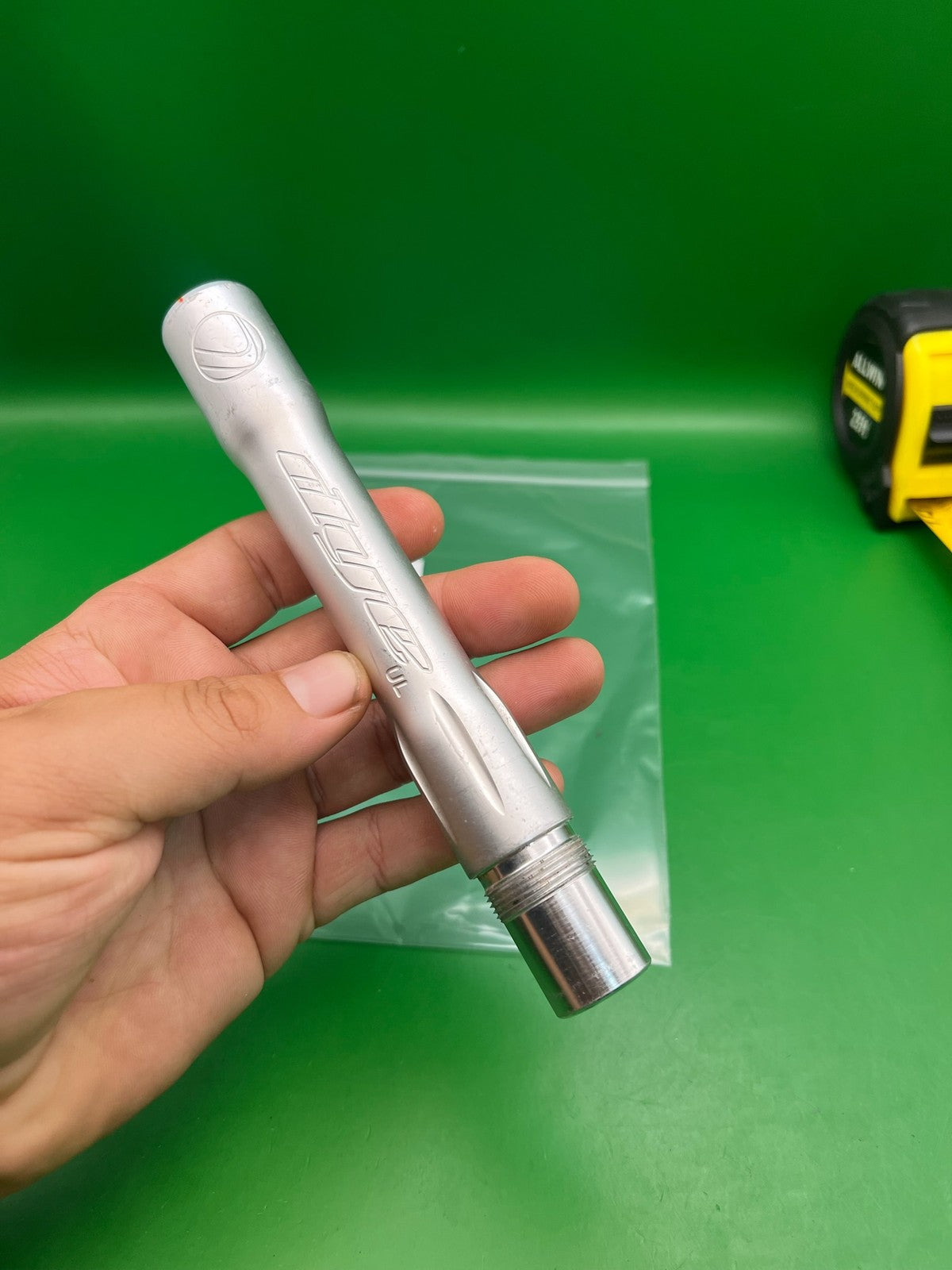 Dye UL Barrel Back .687 Bore AC Thread Silver Aluminum 6"