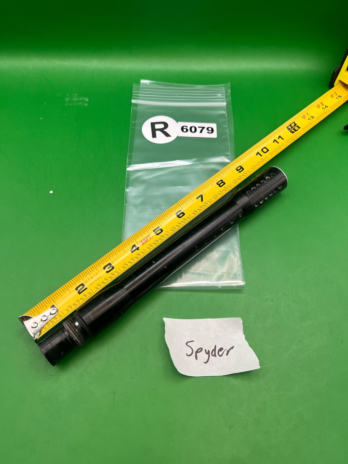 Spyder Barrel 9" .680 Black - used paintball barrel - black