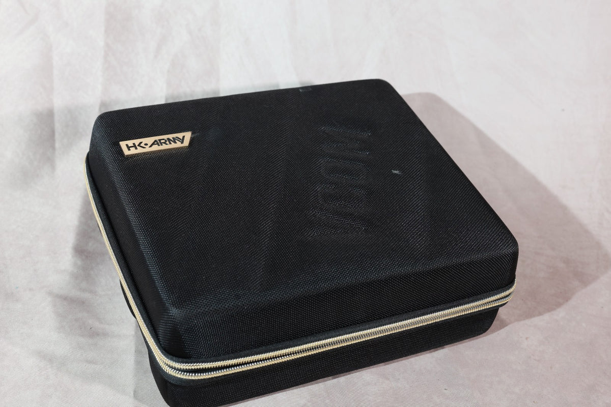 HK Army VCOM Paintball Marker Case Black Gold Hard Shell Carrying Storage