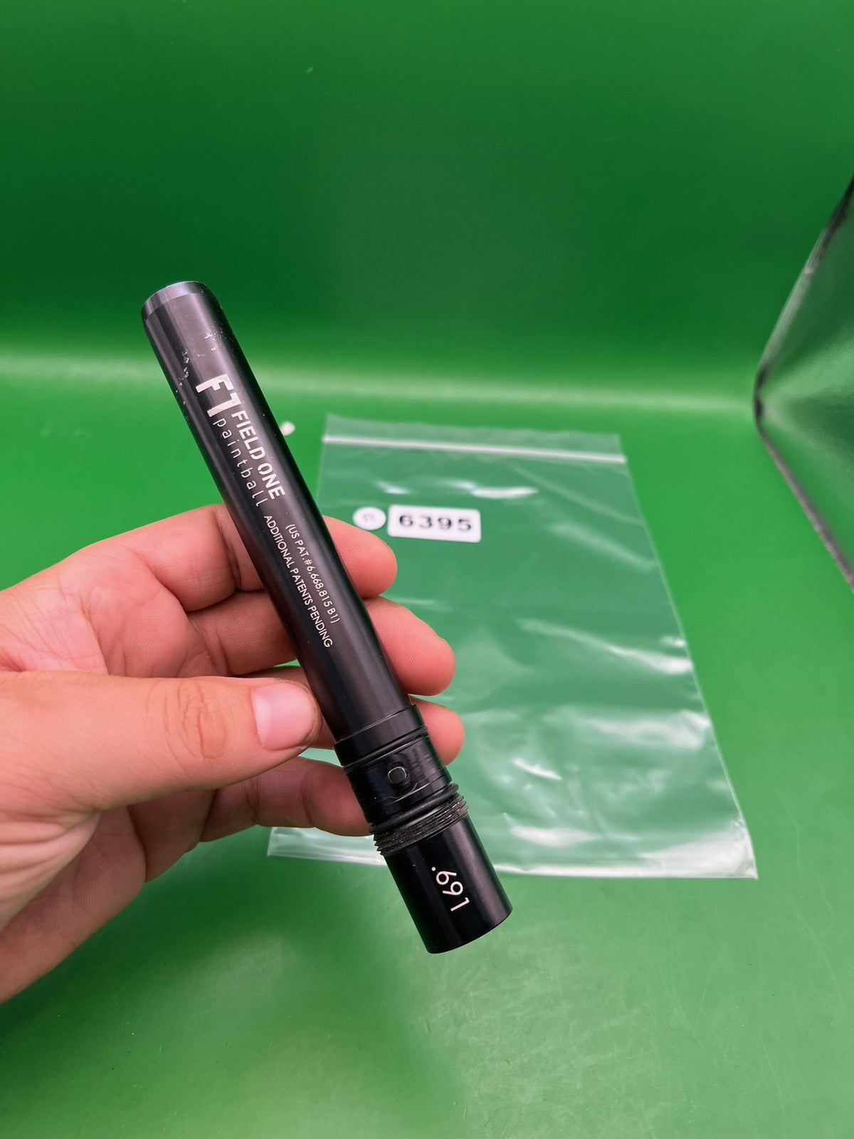 Field One F1 Paintball Barrel Back Black .691 Bore Acculock Insert