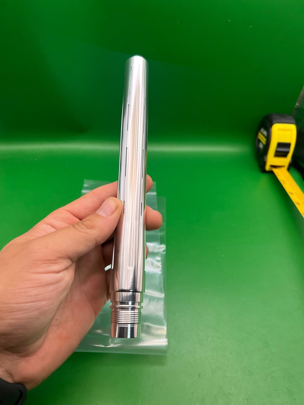 Infamous Silencio FXL 14" Barrel Tip Gloss Silver Aluminum Ported