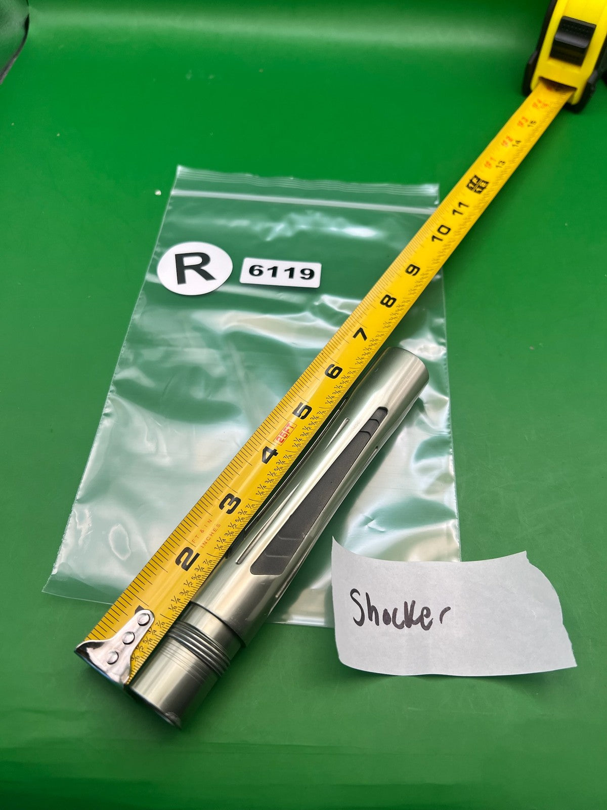 Smart Parts Shocker AA Back .687 Bore Silver - used paintball barrel back - silver