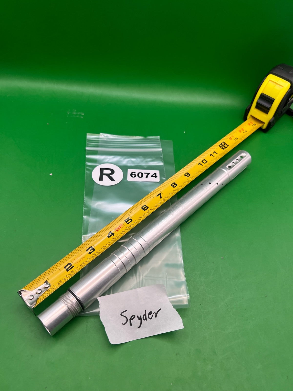 Spyder Thread Aluminum Barrel 12" .684 Silver - used paintball barrel - silver