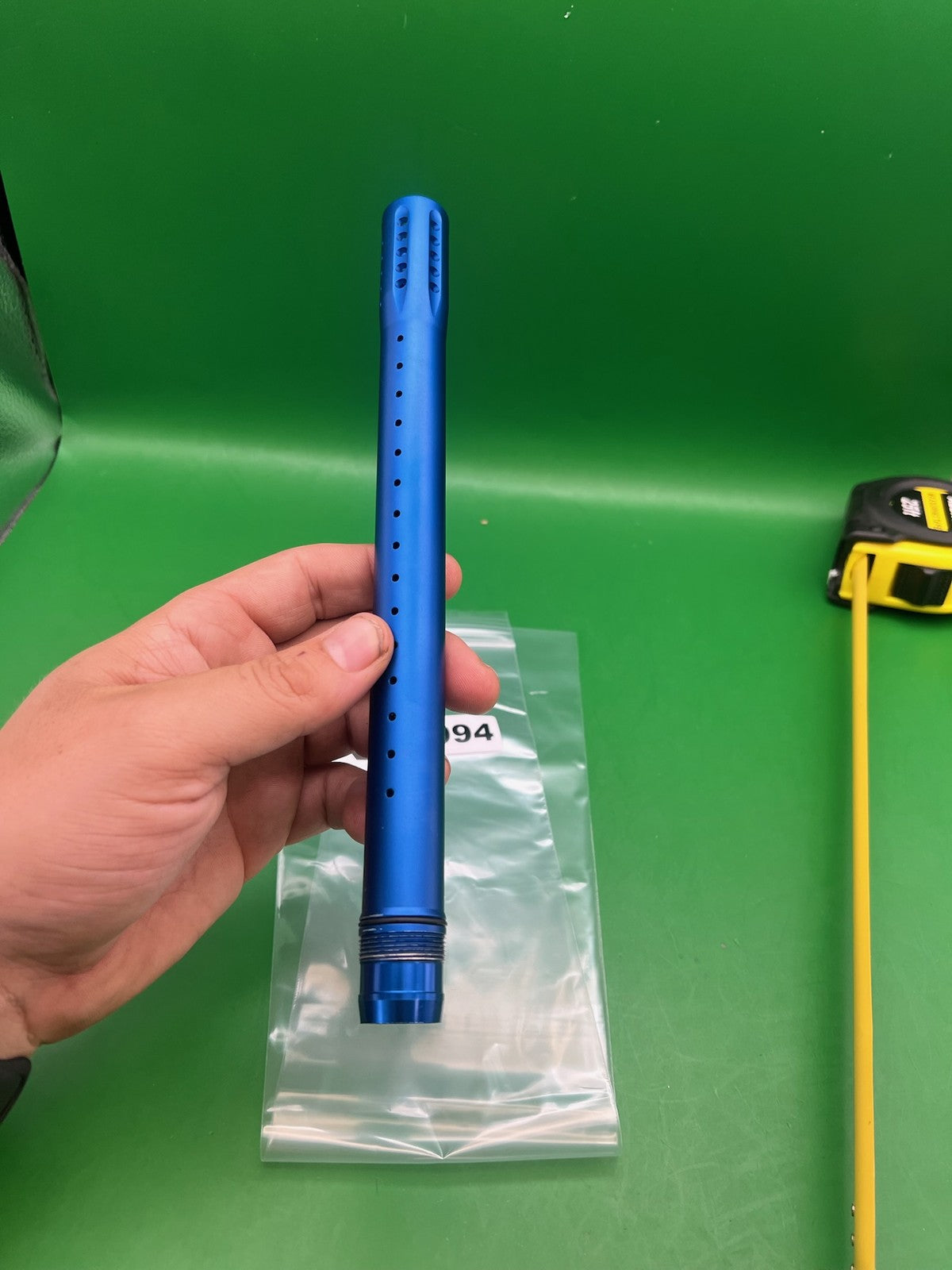 18 Inch Dye Ultralight Tip Blue - used paintball barrel tip - blue anno